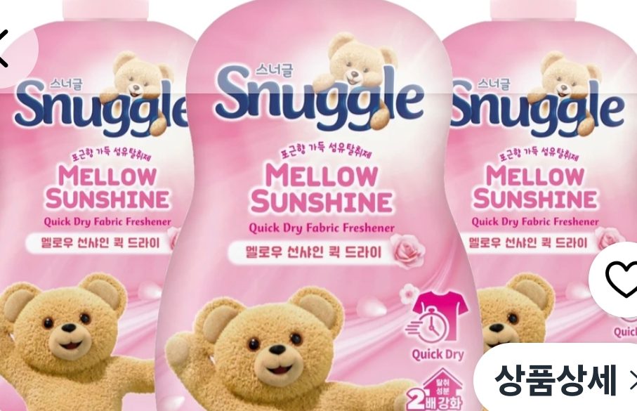 스너글 멜로우 선샤인 퀵 드라이 섬유탈취제 본품, 470ml, 3개