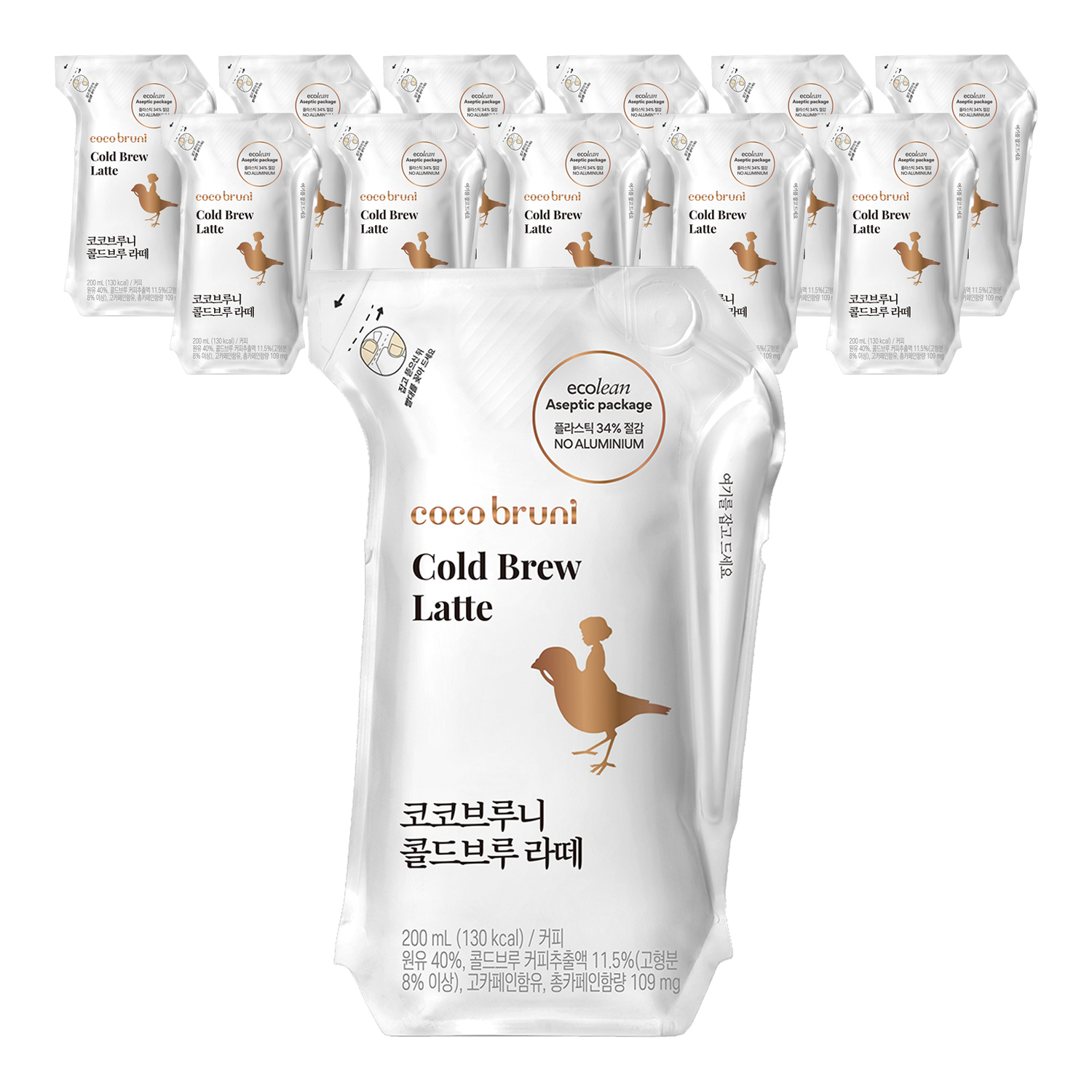 비락 코코브루니 콜드브루 라떼 200ml 12개