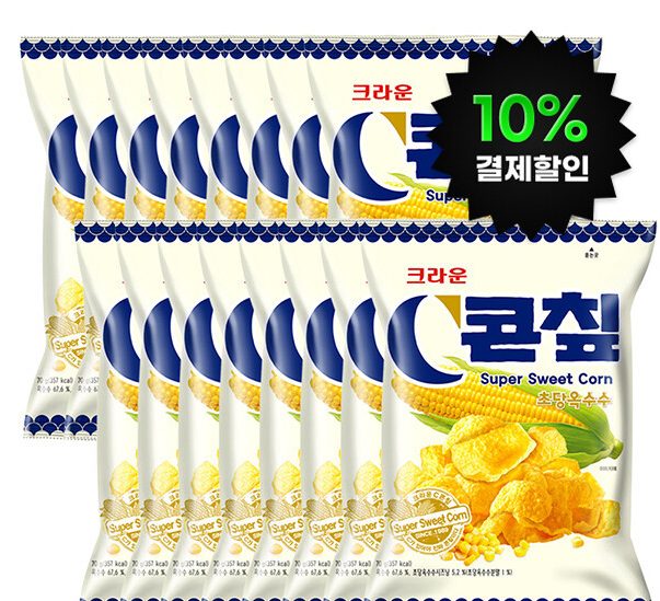C콘칩 초당옥수수 70g 16개