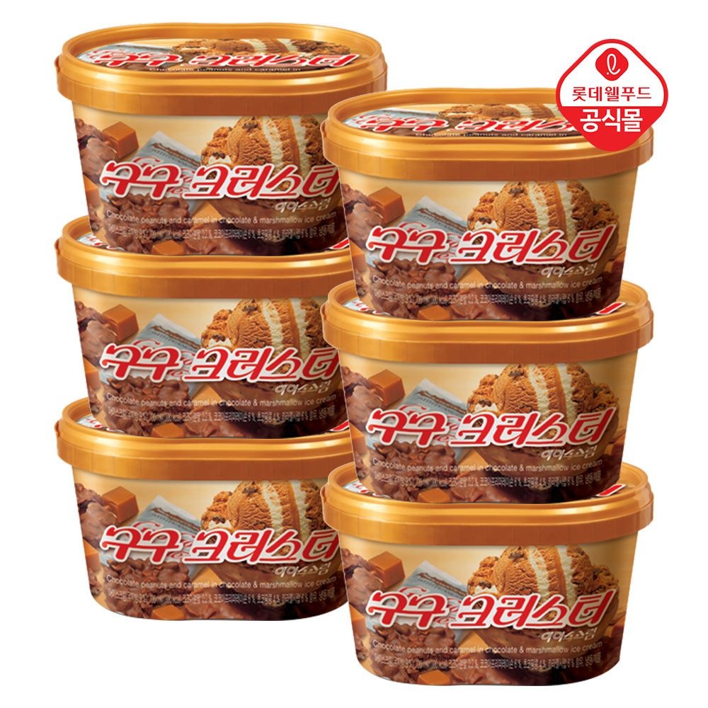 롯데 구구 크러스터 660ml 6개