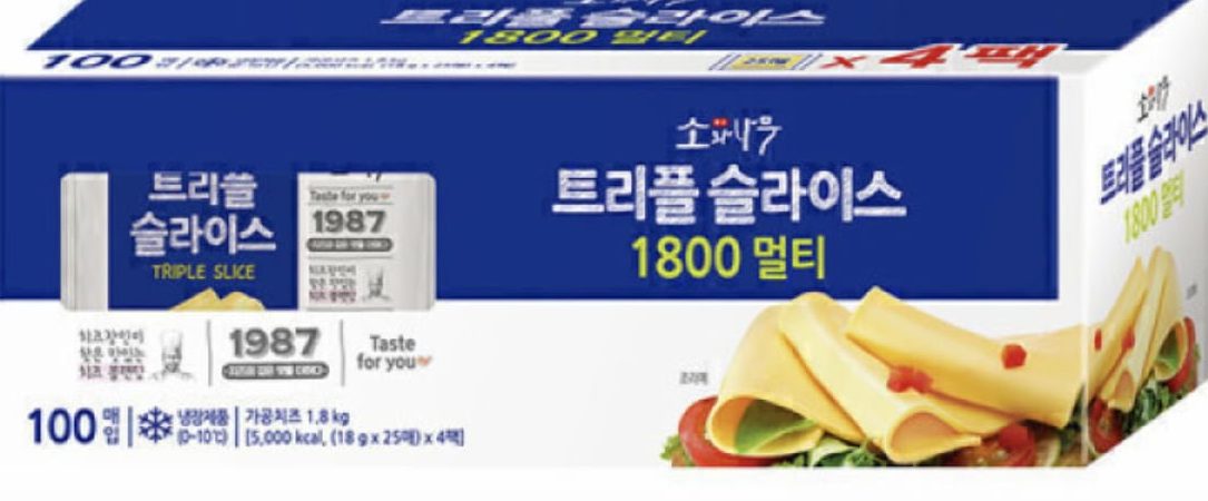 소와나무 트리플 슬라이스 치즈 1.8kg