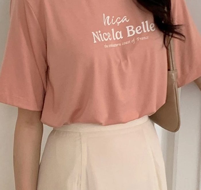 찰랑 레이온 Belle 반팔 티셔츠