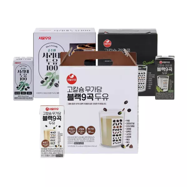 서울우유 무가당 블랙9곡 두유 190ml 48팩