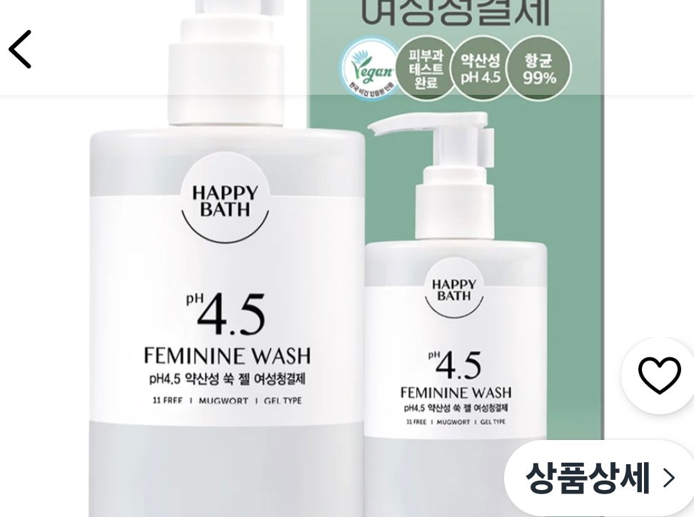 해피바스 약산성 쑥 젤 여성청결제 300g