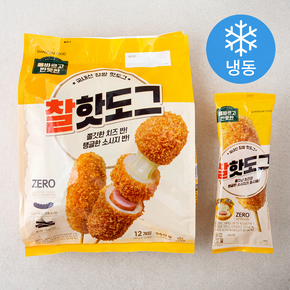 올바르고 반듯한 찰핫도그 80g, 12개