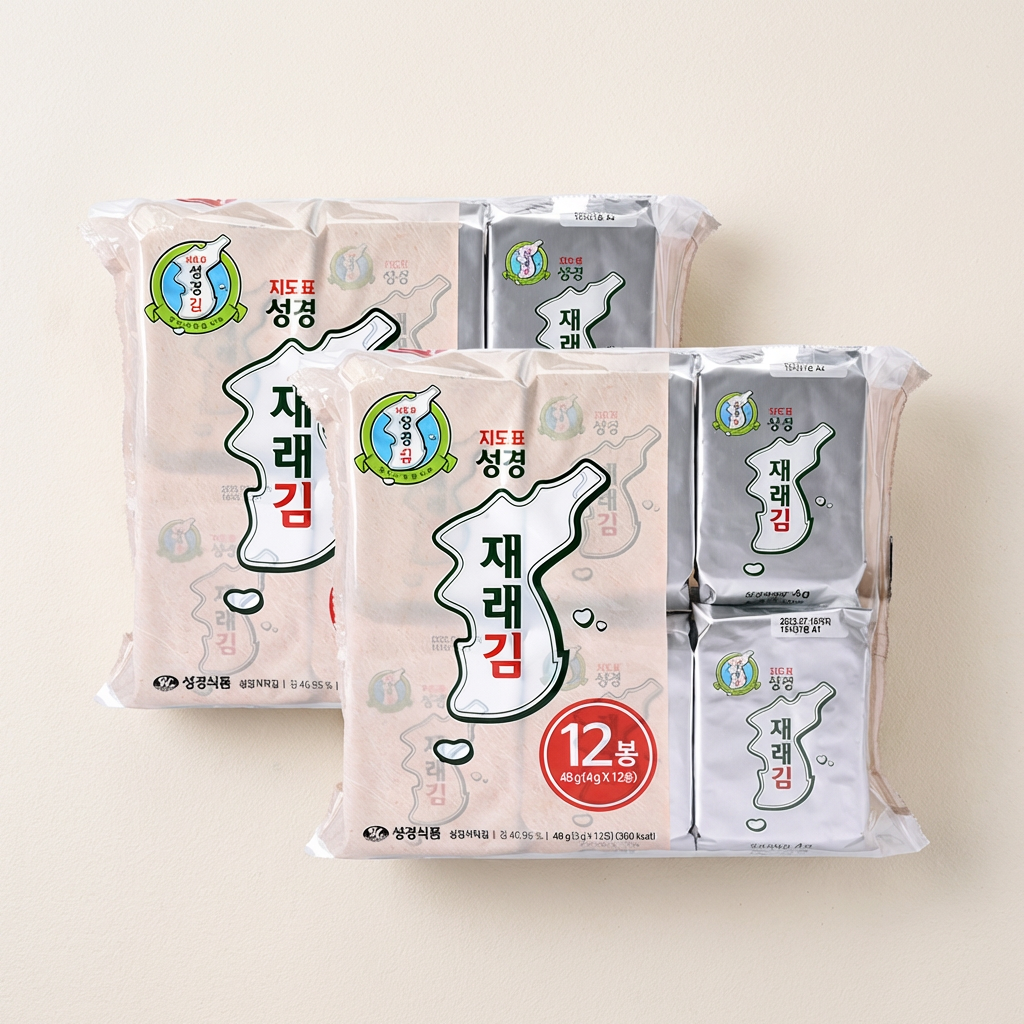 지도표성경김 재래 식탁김, 4g, 24봉