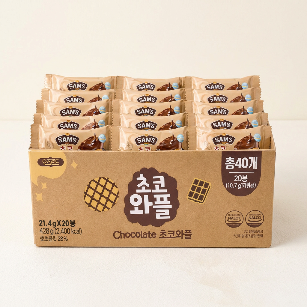 오즈랜드 초코와플, 21.4g, 20봉, 1박스