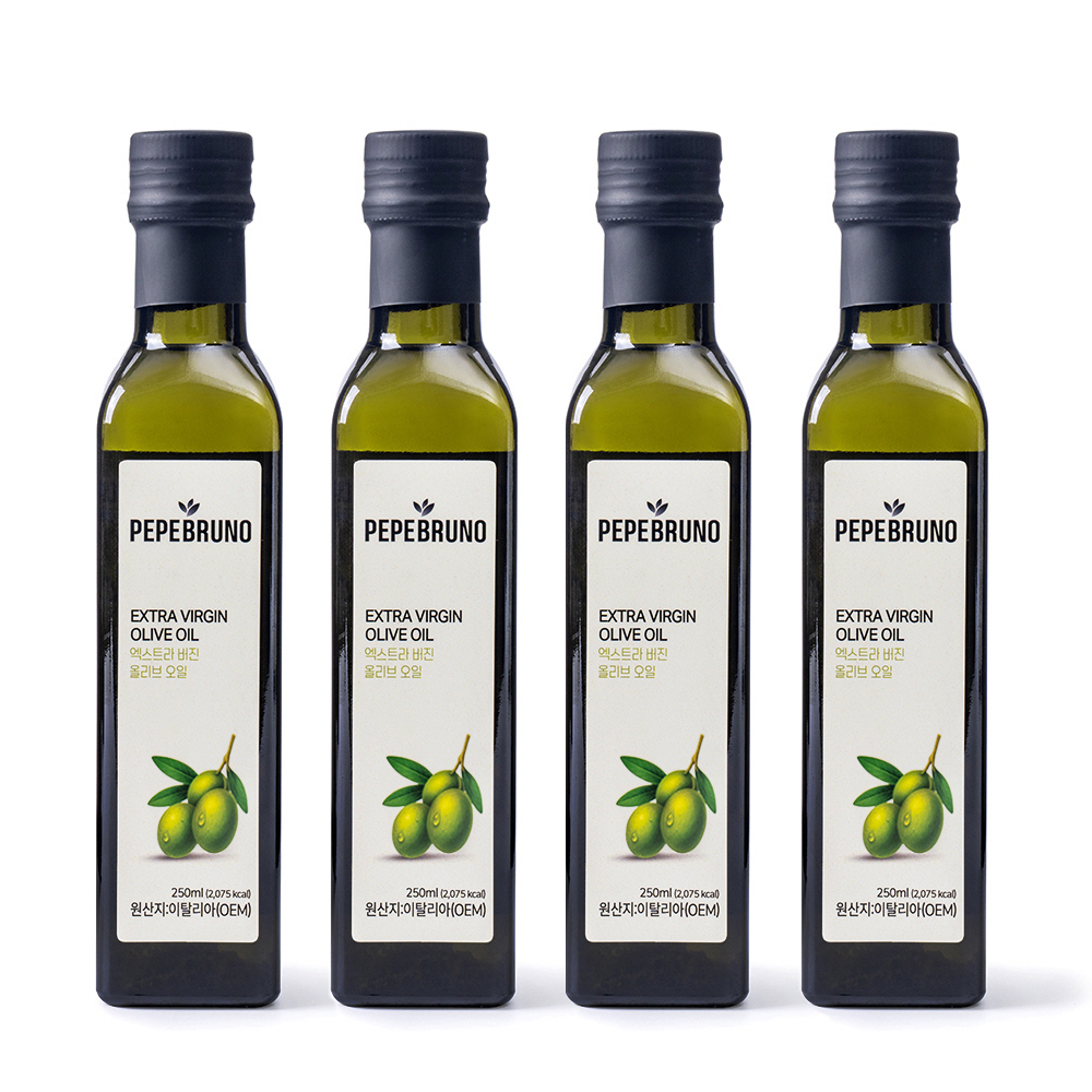 페페브루노 엑스트라버진 올리브오일, 250ml, 4개