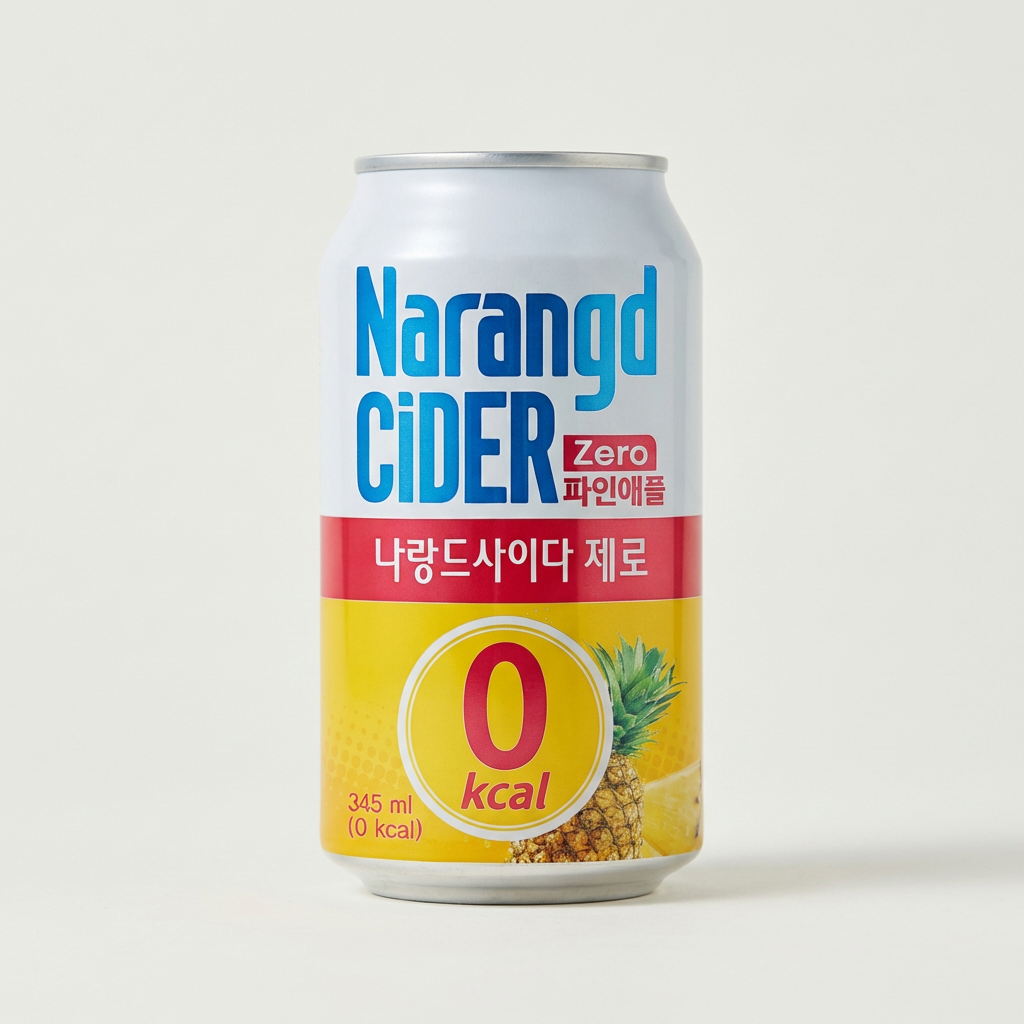 동아오츠카 나랑드사이다 제로, 파인애플, 345ml, 24개