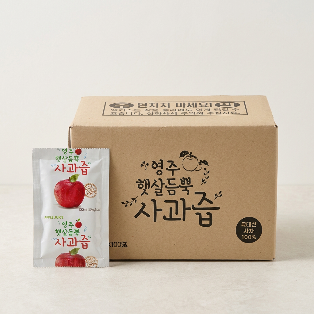 영주 햇살듬뿍 사과즙, 100ml, 100개