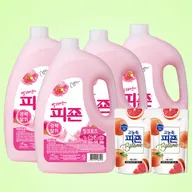 피죤 섬유유연제, 핑크로즈, 3.1L, 4개