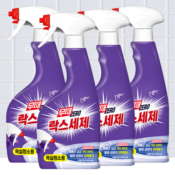 피죤 무때 제로 락스세제 욕실청소용, 500ml, 4개