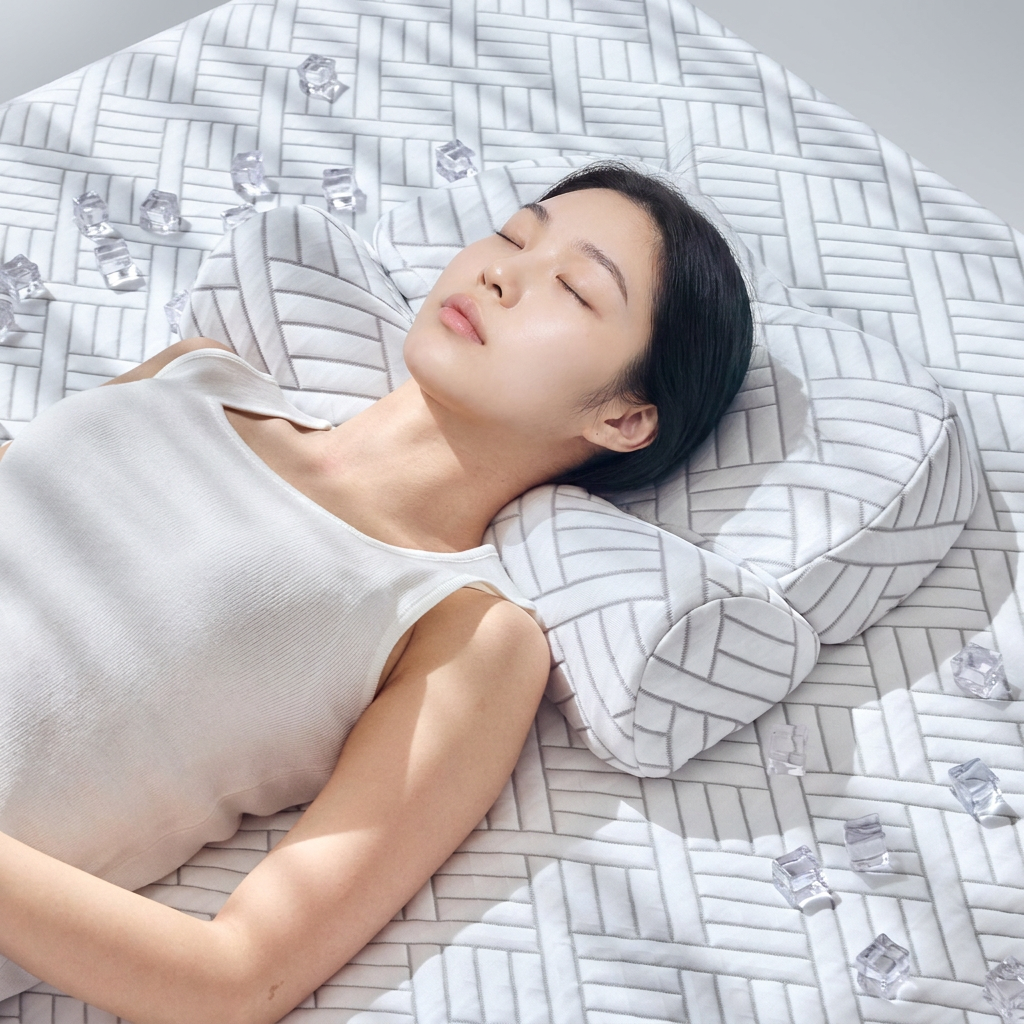 리브맘 아이스쿨링 냉감 바른자세 경추베개, 1개