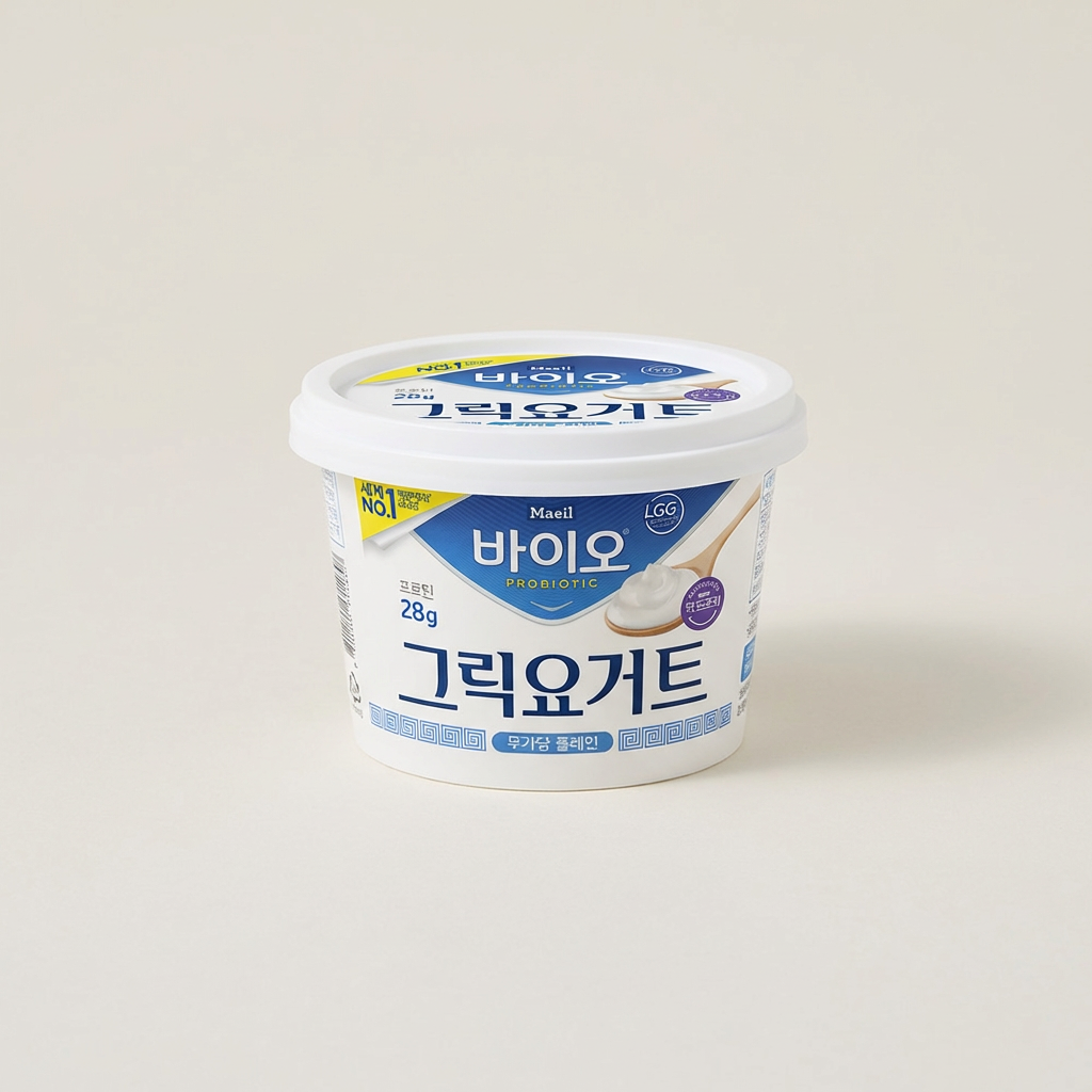 매일바이오 그릭요거트 무가당 플레인, 400g, 6개
