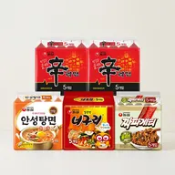 농심 신신안너짜, 신라면 10입 + 안성탕면 5입 + 너구리 5입 + 짜파게티 5입, 1박스