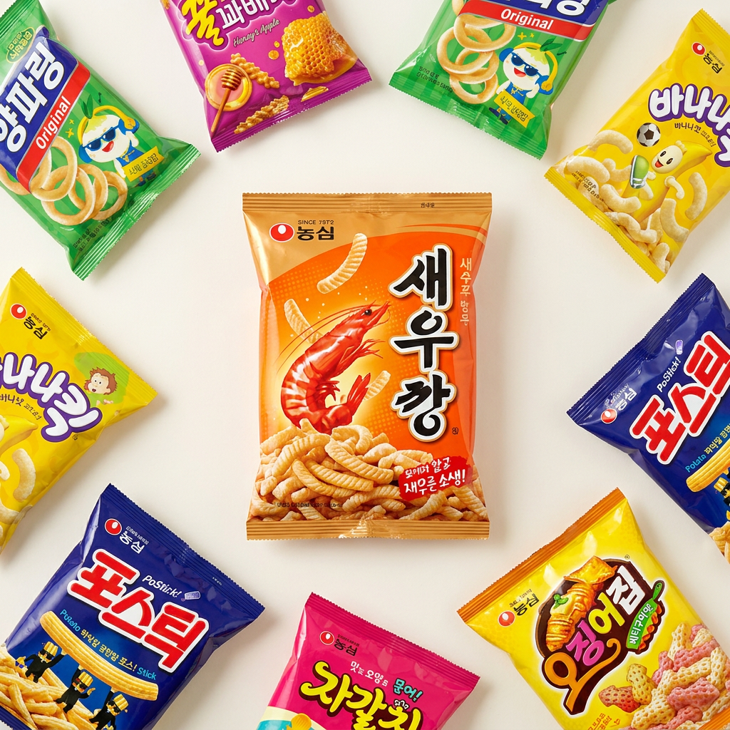 농심 스낵세트, 90g, 14개