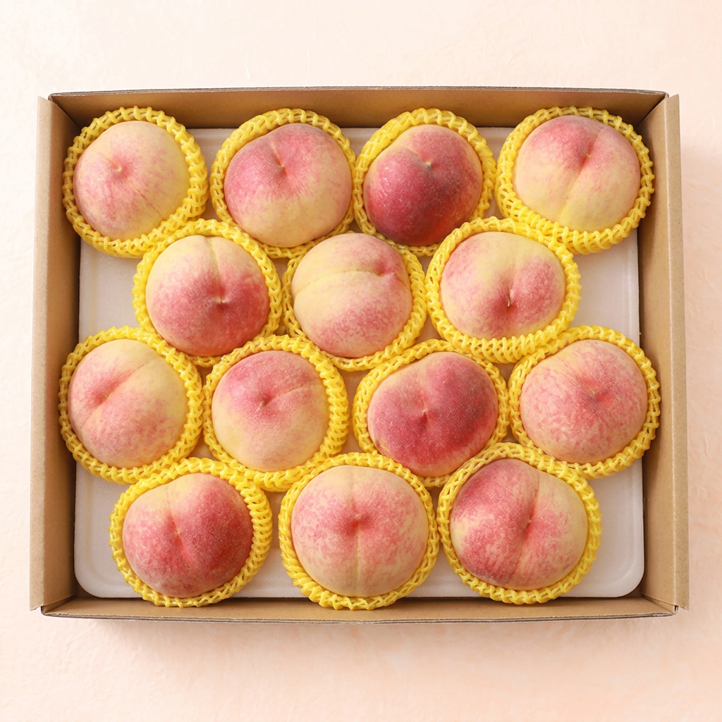 백도 딱딱이 복숭아, 랜덤과, 8-14과, 2kg, 1박스