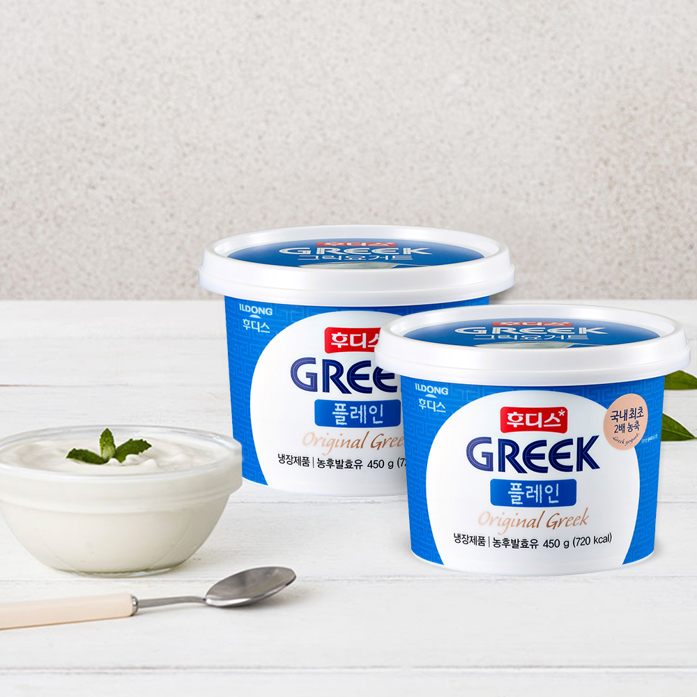일동후디스 후디스 그릭요거트 플레인, 450g, 2개