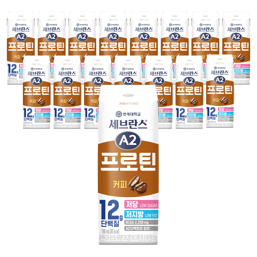 연세우유 세브란스 A2 프로틴, 커피맛, 190ml, 16개