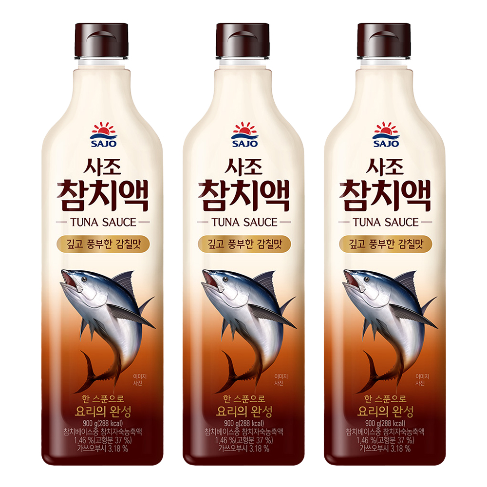 사조 참치액, 900g, 3개