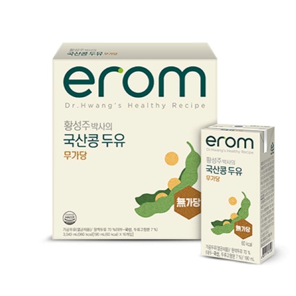 이롬 황성주 박사의 국산콩 두유 무가당, 190ml, 16팩