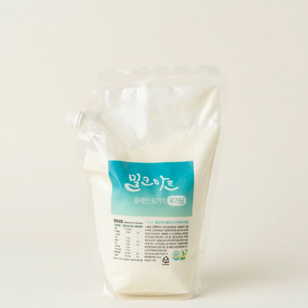 밀크아트 플레인 요구르트, 무가당, 2L, 2개