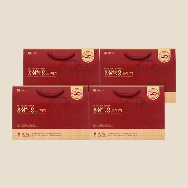 종근당건강 6년근 홍삼녹용 프리미엄, 50ml, 30포, 4박스