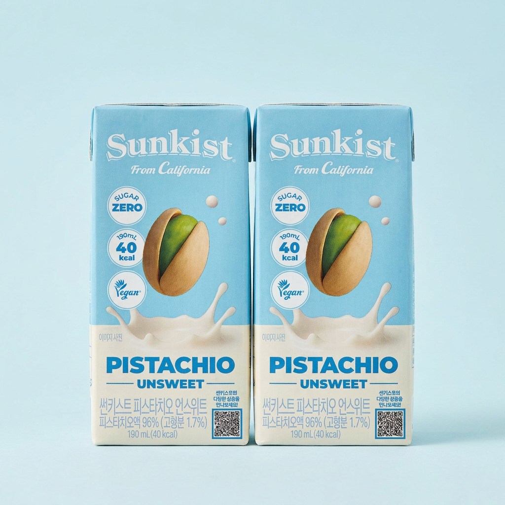 광동 썬키스트 피스타치오 언스위트, 190ml, 24개