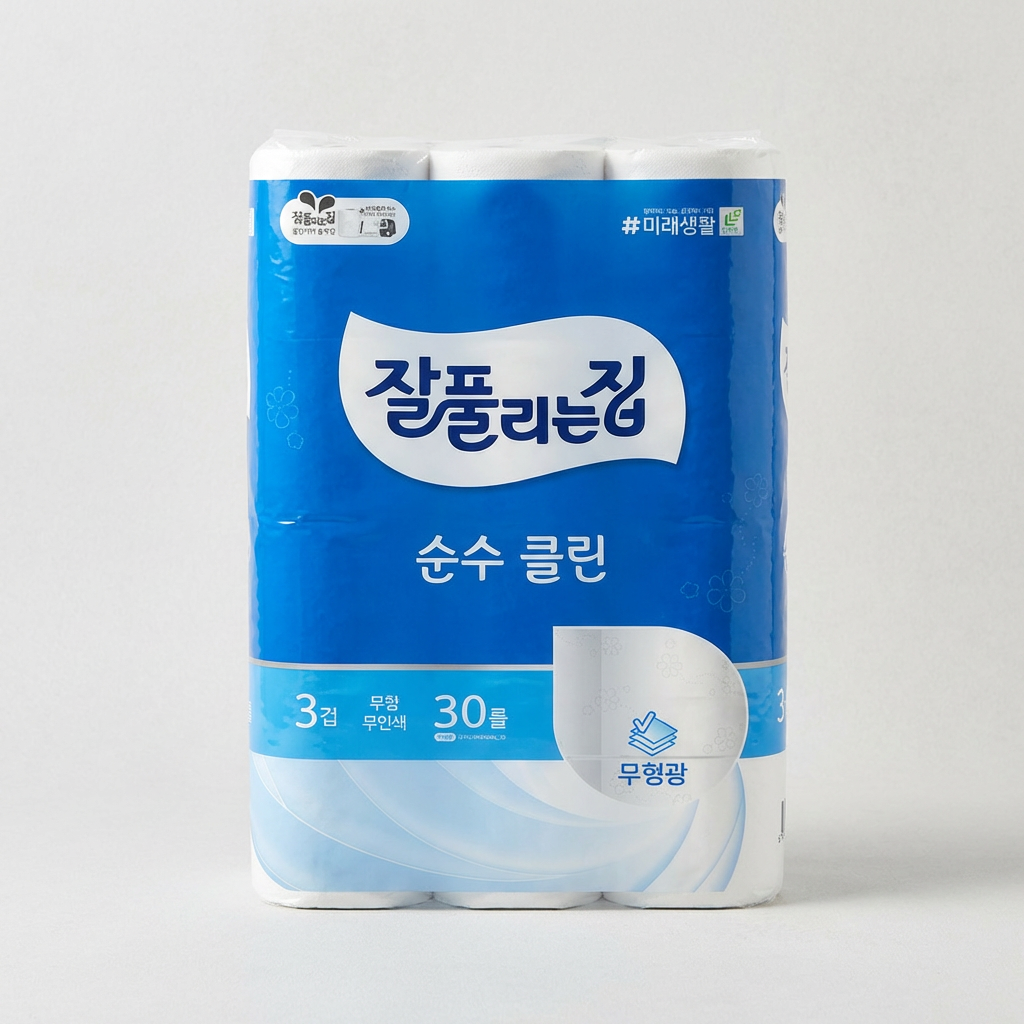잘풀리는집 순수 클린, 3겹, 25m, 30롤, 2팩