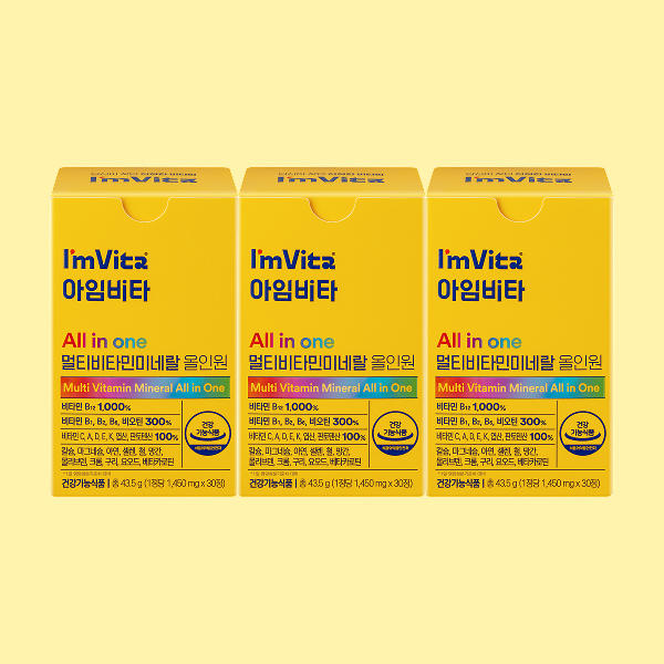 종근당건강 아임비타 멀티비타민 미네랄 올인원, 1500mg, 30정, 3박스