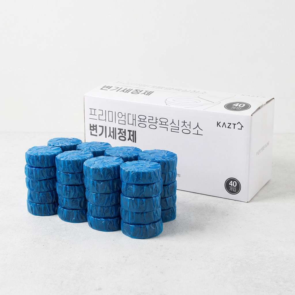 가쯔 프리미엄 대용량 욕실청소 변기세정제, 50g, 40개, 1박스