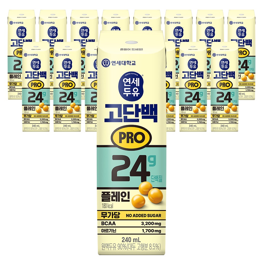 연세두유 고단백 PRO 플레인, 240ml, 16개