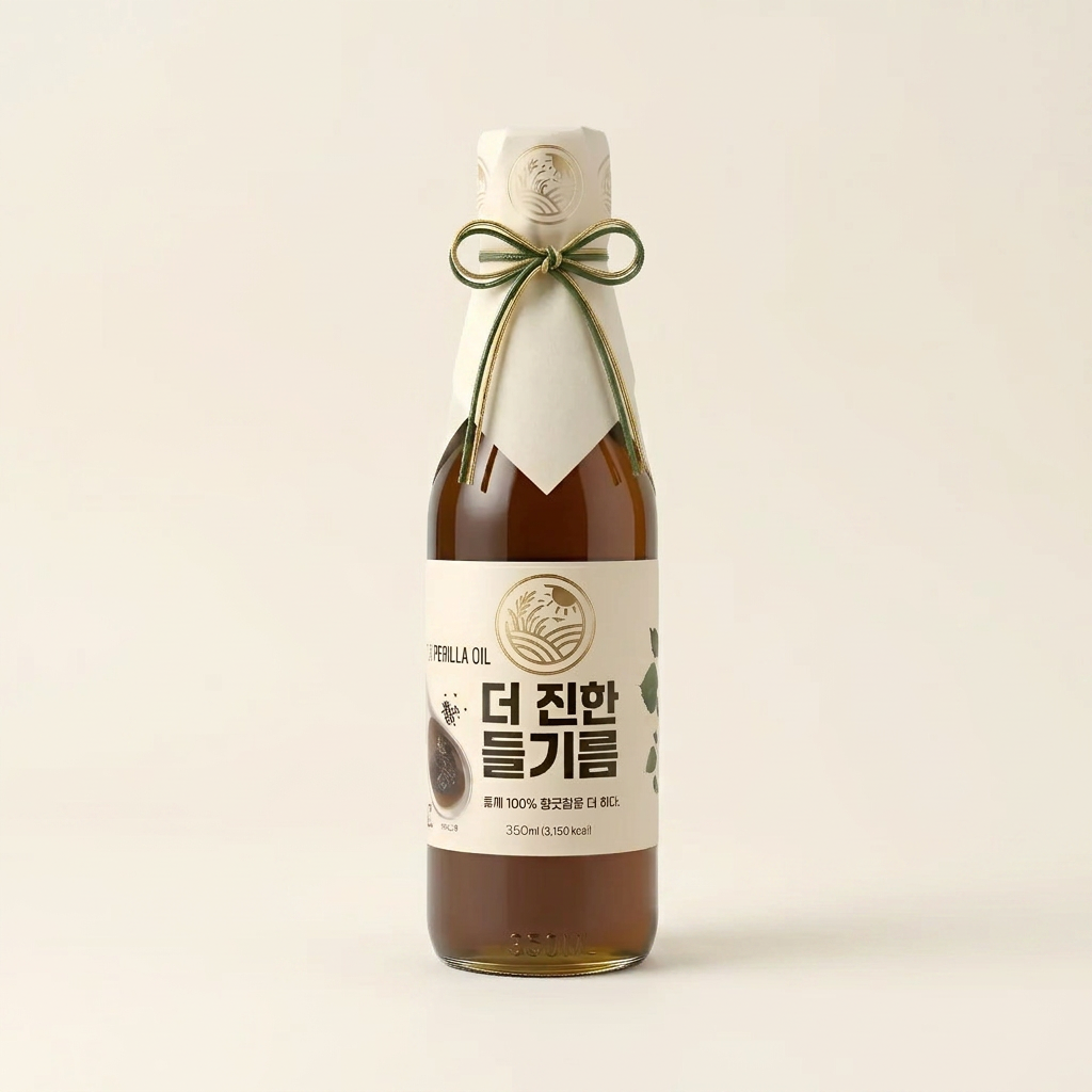 들녘 전통압착 더 진한 통들깨 백퍼센트 들기름, 350ml, 3개