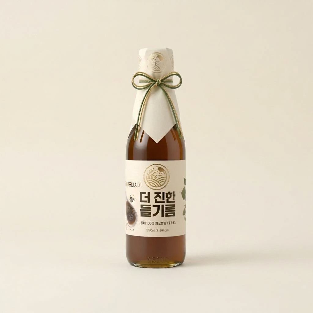 들녘 전통압착 더 진한 통들깨 백퍼센트 들기름, 350ml, 4개