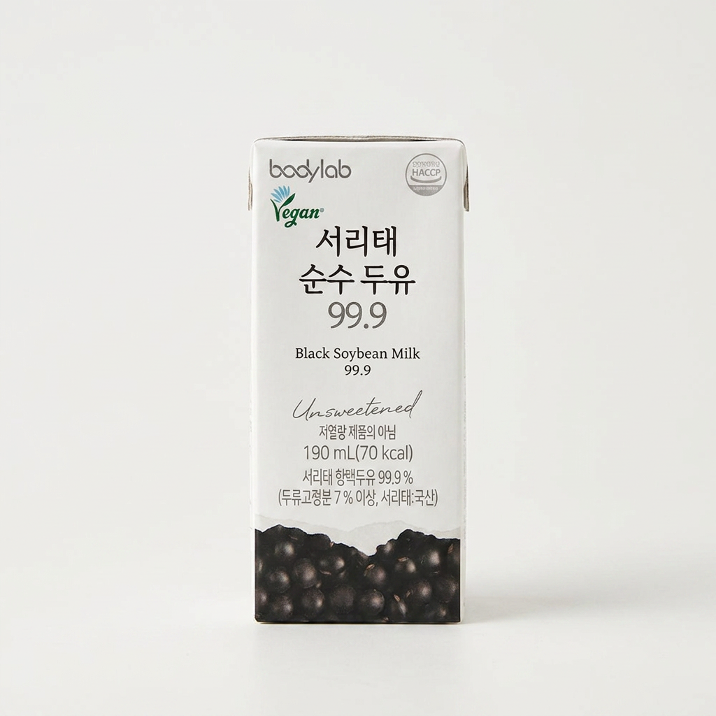 바디랩 서리태 순수두유 99.9, 190ml, 48개