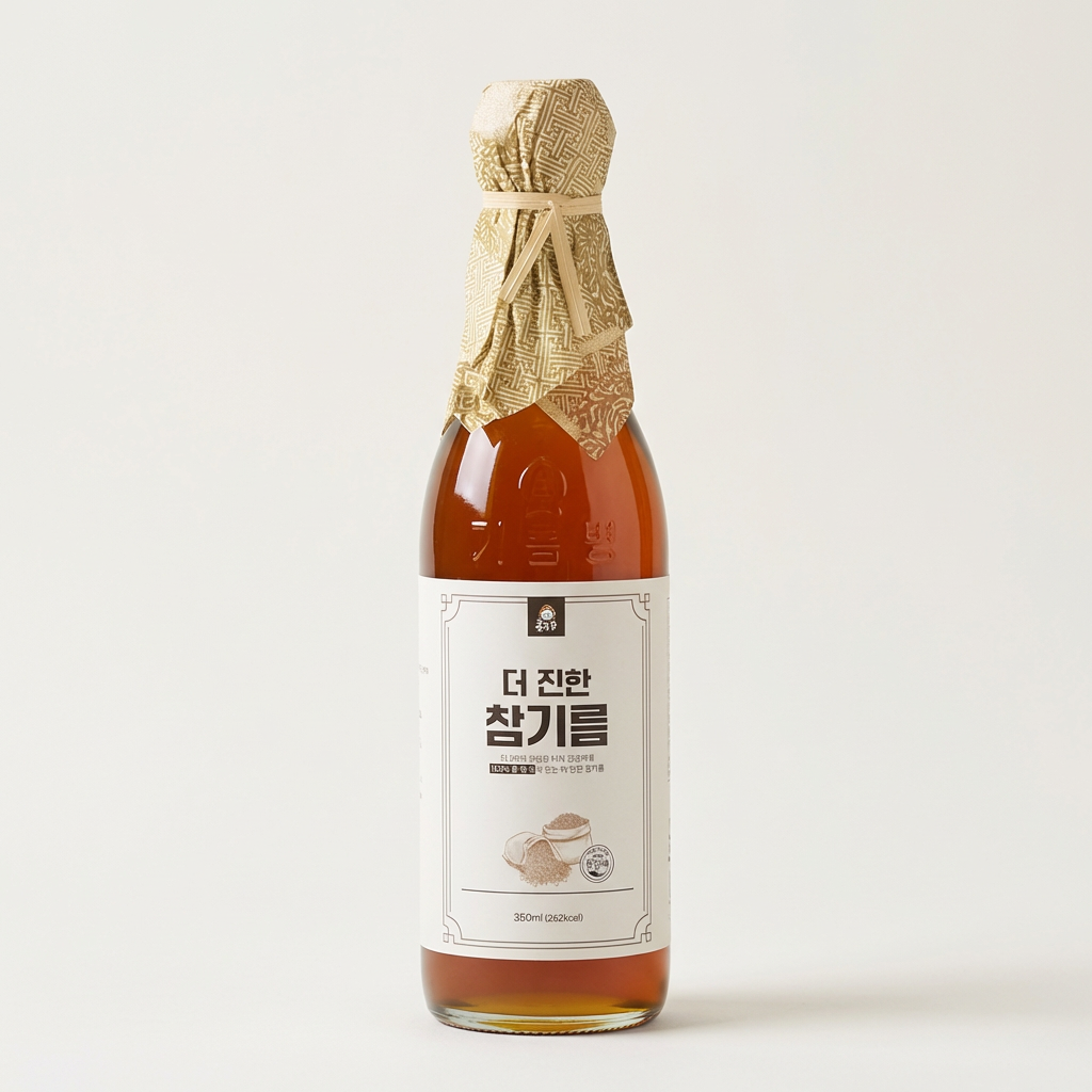 홍주부 더 진한 참기름, 저온압착, 당일착유, 350ml, 1병
