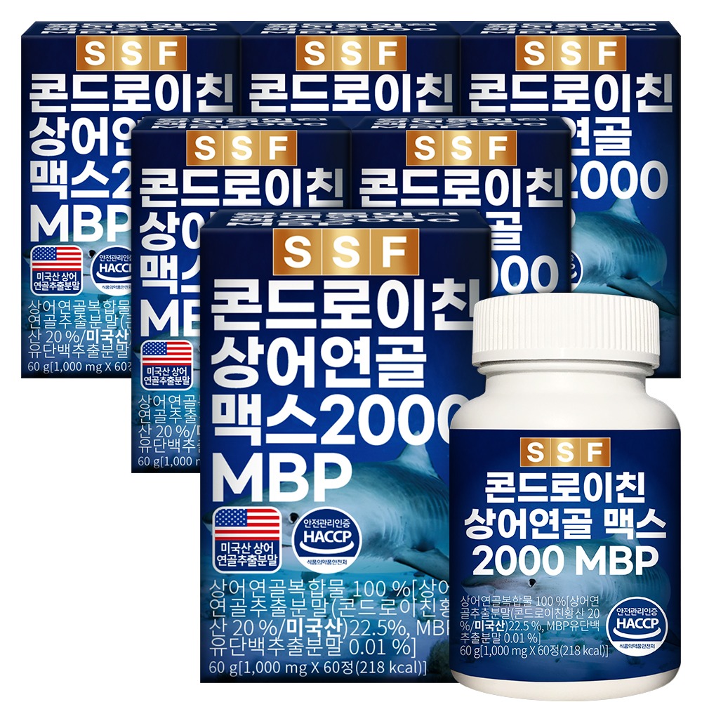 순수식품 콘드로이친 상어연골 맥스 2000 MBP, 60정, 6개