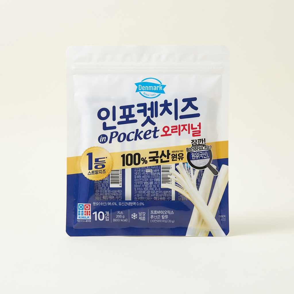 동원 덴마크 인포켓치즈 오리지널, 20g, 50개