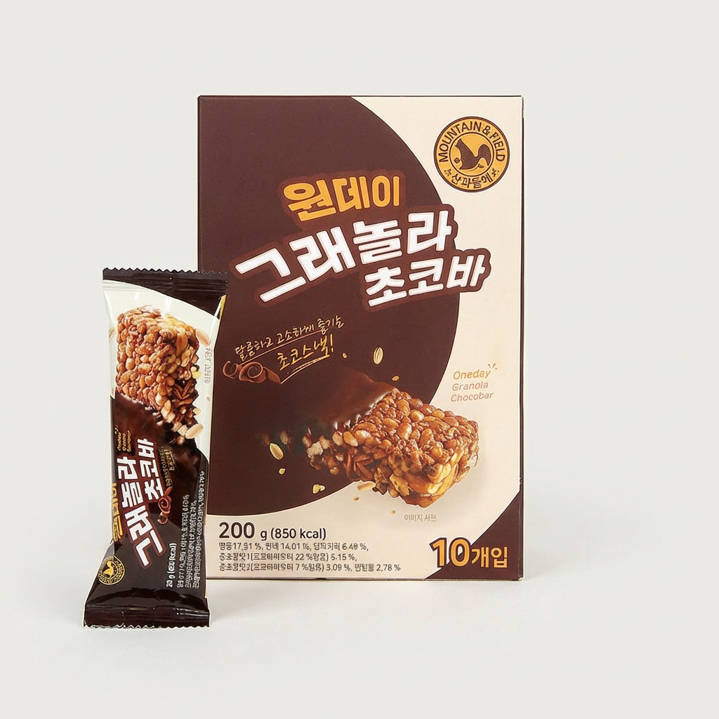 원데이 그래놀라 초코바, 200g, 2개