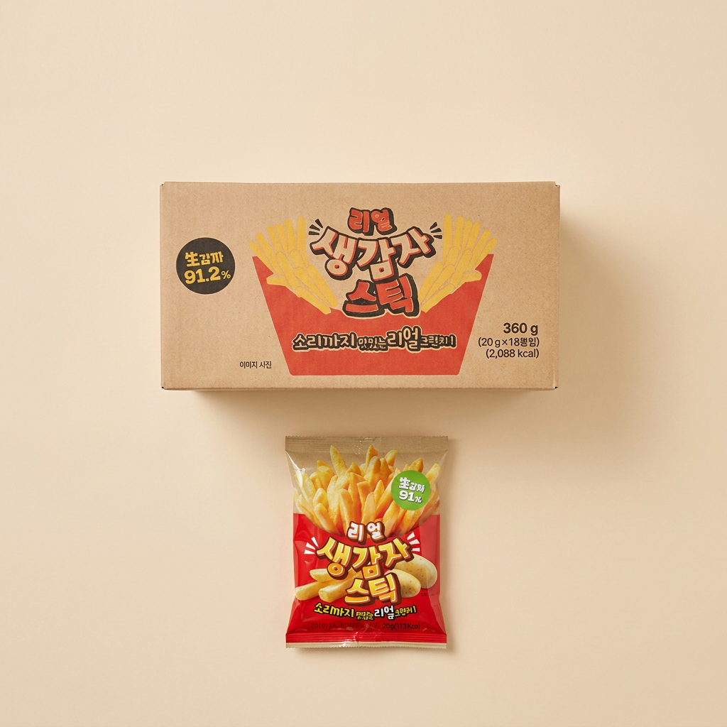 오즈랜드 리얼 생감자스틱, 20g, 18봉, 1박스