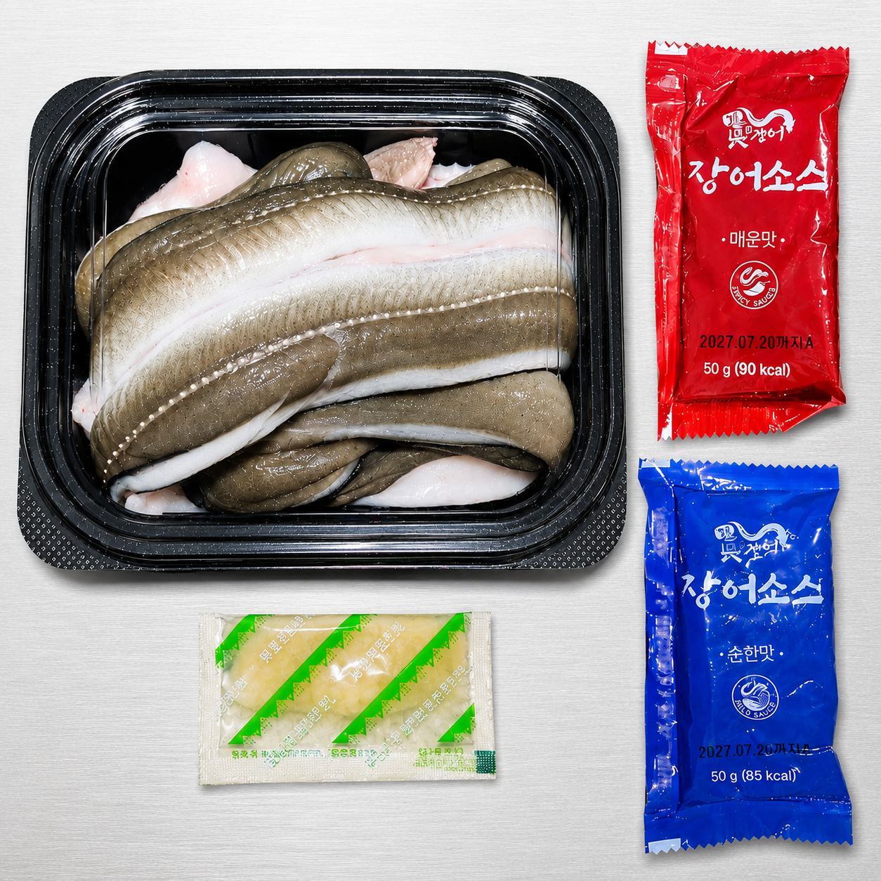 산들에담다 통영 손질 활 바다장어, 대, 1kg, 1박스