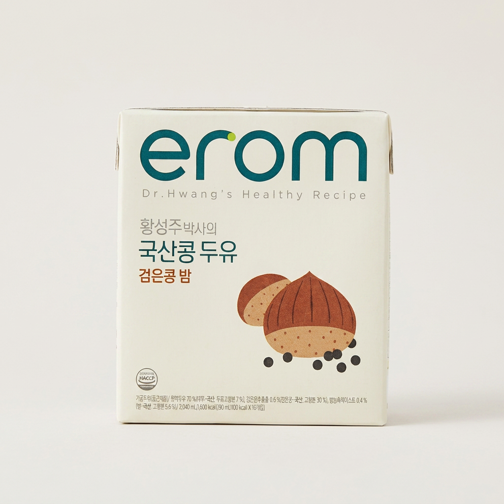 이롬 황성주박사의 국산콩 두유 검은콩 밤, 190ml, 16개