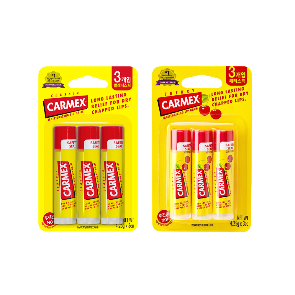 카멕스 립밤 스틱, 4.25g, 클래식 3개 + 체리 3개, 6개