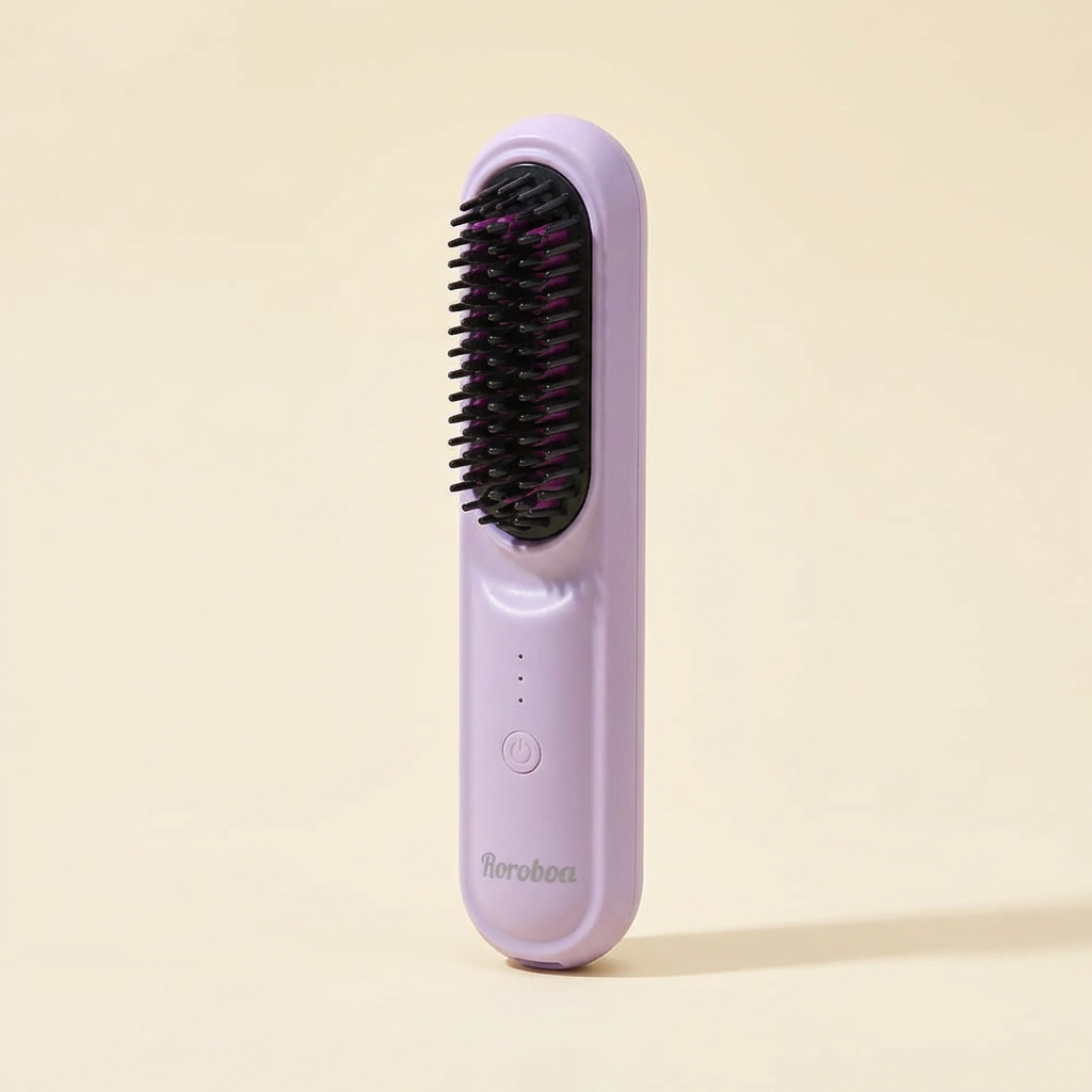 로로보아 스타일톡 무선 헤어브러쉬, 미스틱퍼플, 1개