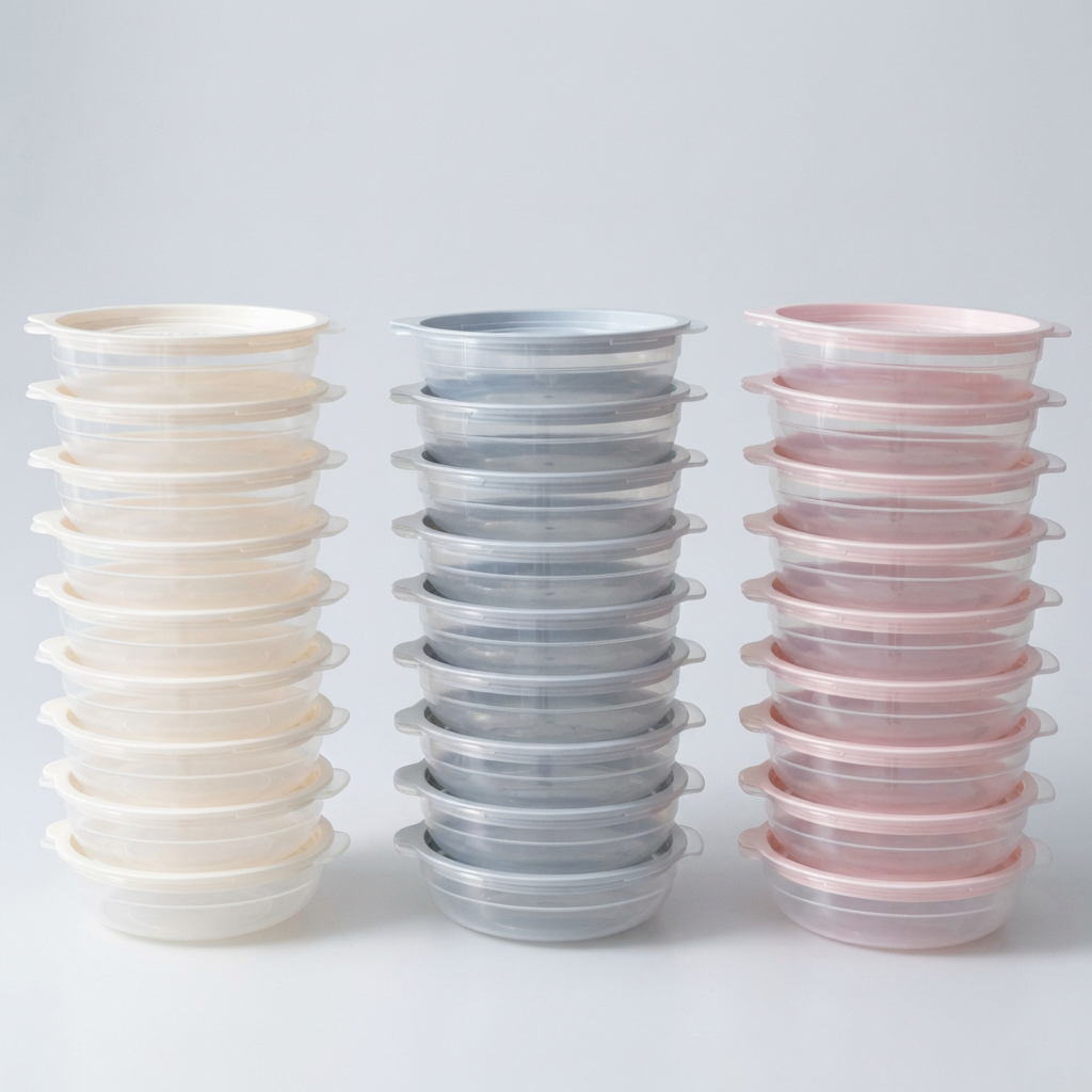 심플쿡 냉동밥 전자레인지 용기, 아이보리, 400ml, 24개