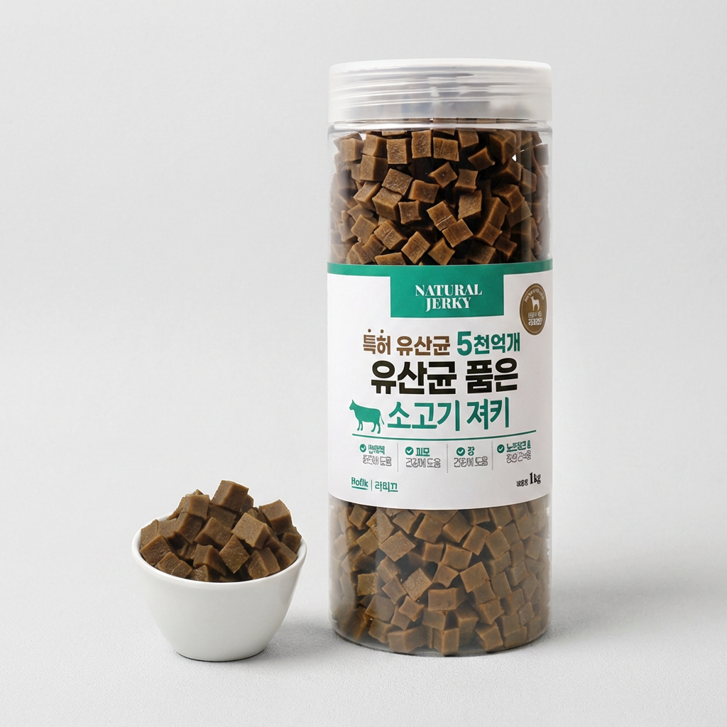 라피끄 강아지 유산균 품은 져키, 소고기, 1kg, 1개
