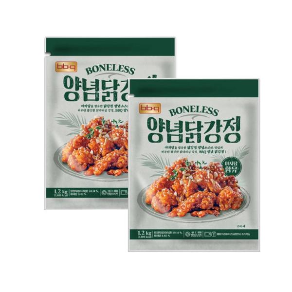 BBQ 야자당 닭강정, 1.2kg, 2개