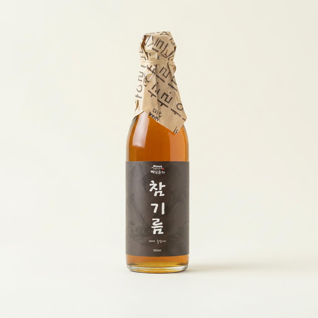 백년본가 통참깨 저온압착 옛날 방앗간 참기름, 350ml, 1개