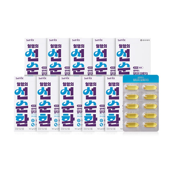 동아제약 셀파렉스 바로 알티지 오메가3, 1010mg, 10캡슐, 10박스