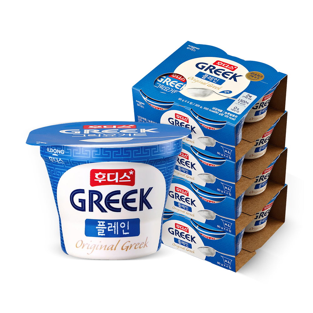 일동후디스 후디스 그릭요거트 플레인, 80g, 16개
